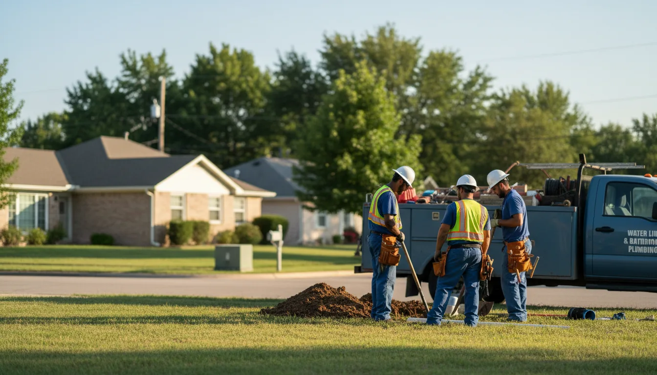 Residential water line and bathroom plumbing service in Chesterfield, NJ
